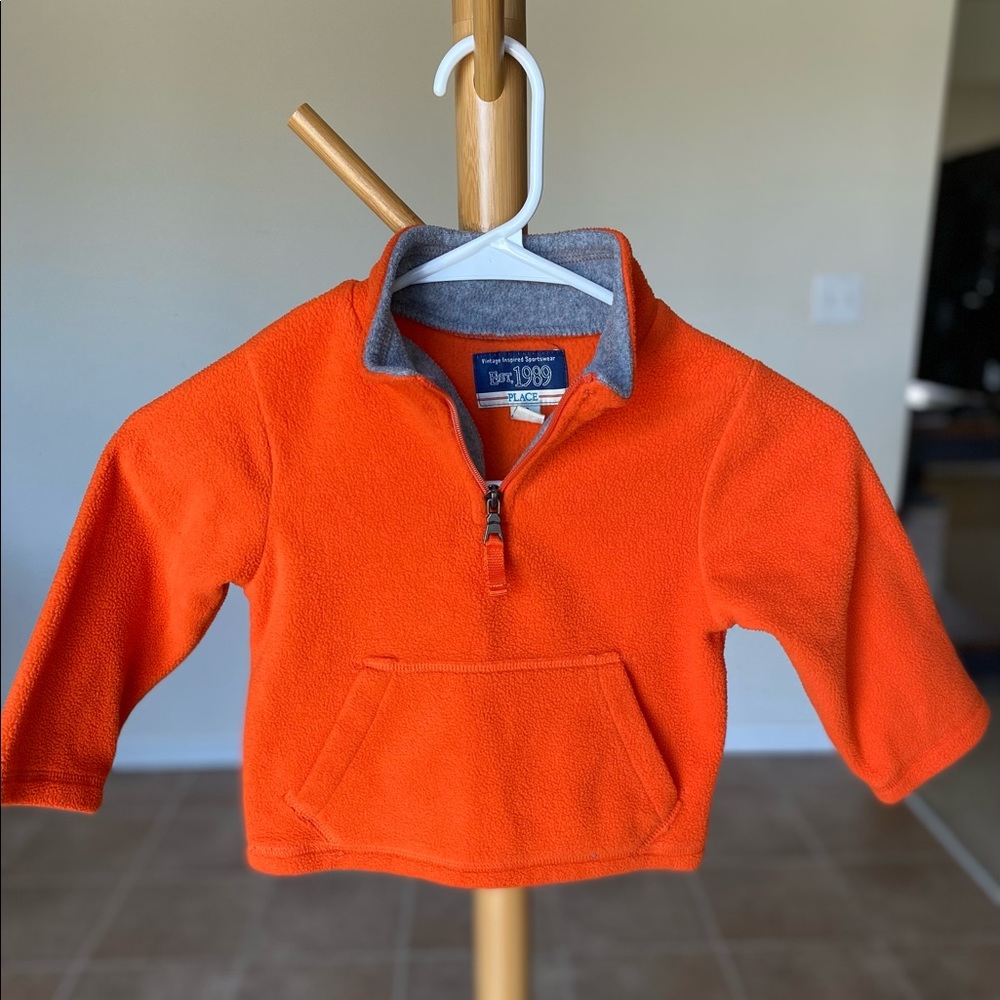 Little boys 18 month half zip hoodie